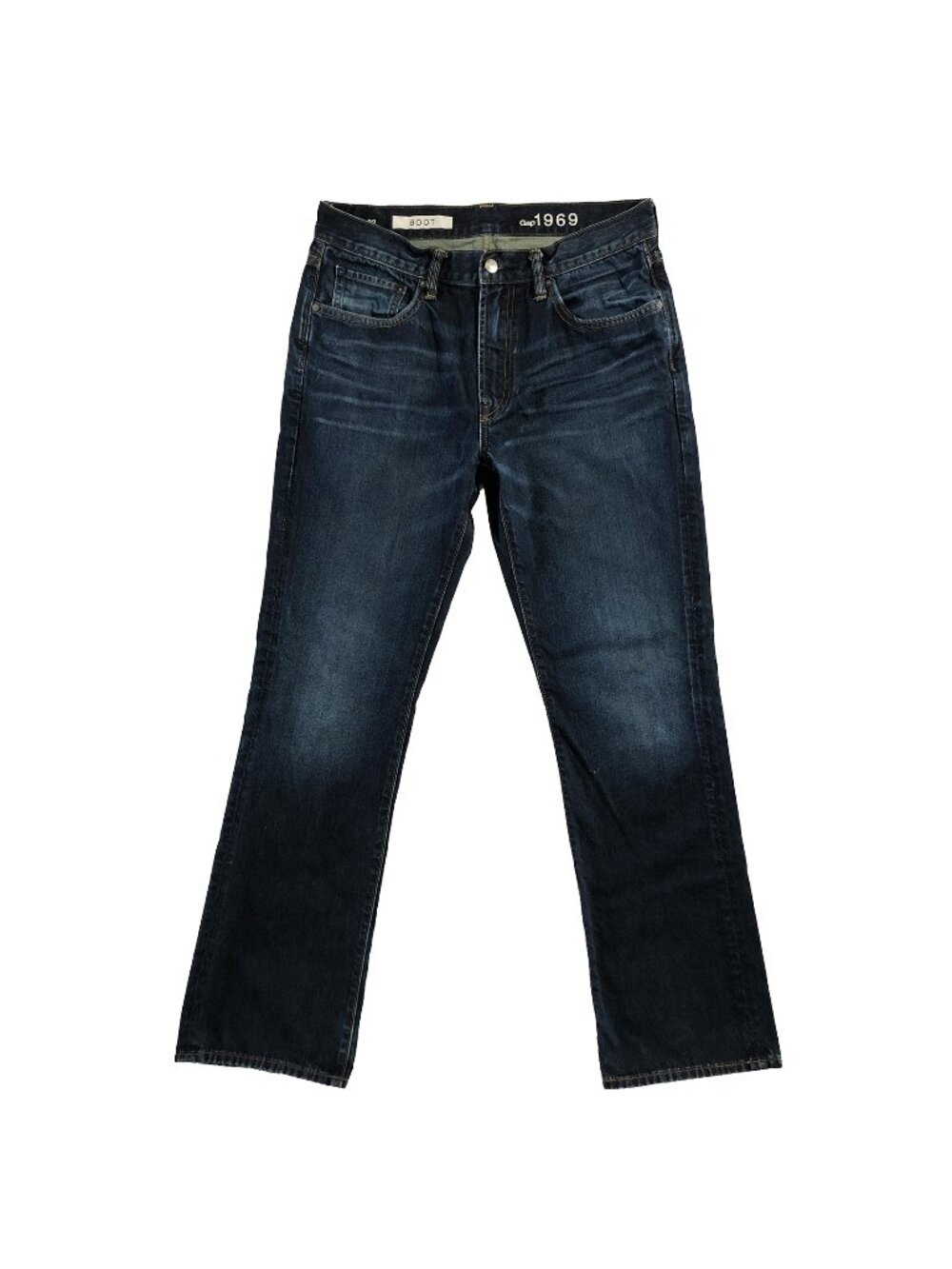 GAP 1969 Jeans Mens 32x32 Blue Bootcut Fit Dark Wash Mid Rise Denim
